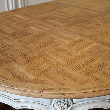 20th Century French Provincial Parquetry Dining Table