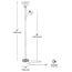 Delilah 72" Torchiere Floor Lamp With Adjustable Reading Light, Silver