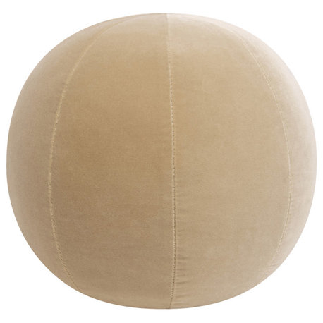 Luna 12" Round Sphere Accent Ball Throw Pillow, Fawn Brown