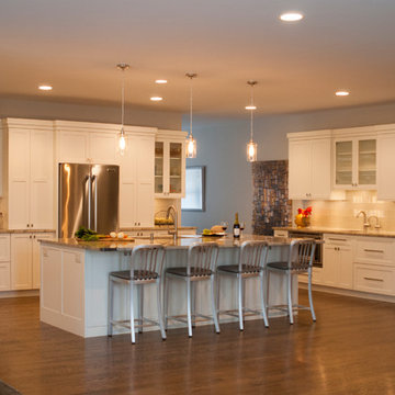 White & Gold Gathering Kitchen