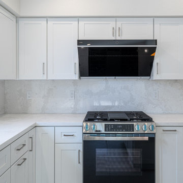 Modern White Kitchen Renovation | Premium RTA Kitchen Cabinets by The Cabination