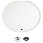 Stylish - STYLISH 19" Oval Undermount Ceramic Bathroom Sink With 2 Overflow Finishes - Upgrade bathroom d&eacute;cor effortlessly with this Stylish porcelain undermount sink. No need to spend a small fortune on pricey home decorators when you can simply get yourself this beautiful porcelain white sink, right? The P-206-Cool ceramic sink basin by Stylish offers understated elegance with a modern touch. The glamorous shine and impeccable oval shape will make any bathroom space look absolutely stunning.
