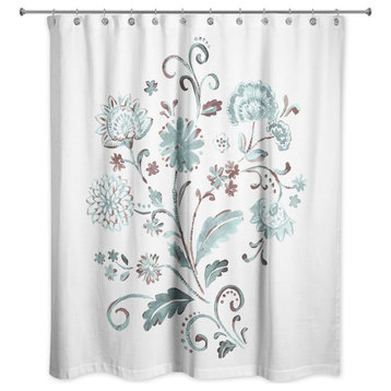 Paisley Floral 5 71x74 Shower Curtain