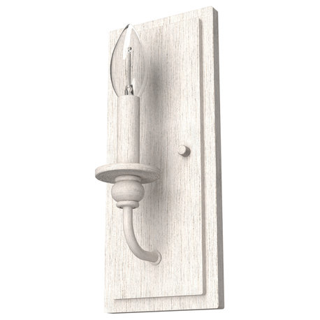 Southcrest Distressed White 1-Light Sconce Wall