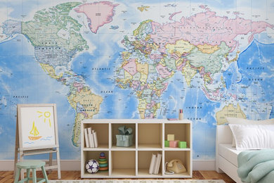 Custom Made World Map Wallpaper