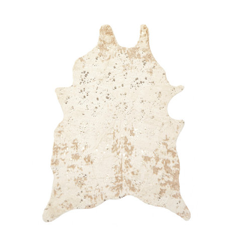 Nuloom Animal Print Macchiato Faux Cowhide Area Rug, Gold 5'x6'7"