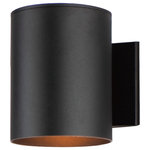 Maxim Lighting - Outpost 1-Light 6"W x 7.25"H Outdoor Wall Sconce, Black - Classic cylinder up and down lights provide directional light without glare. Available in 3 sizes with both incandescent and LED versions. Available in Architectural Bronze, Aluminum, or Black.