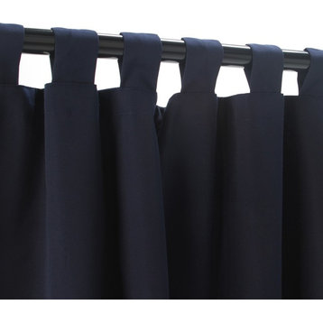 Sunbrella Outdoor Curtain With Tab Top, Navy