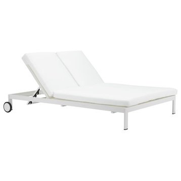 Sally Daybed With Cushion, White Frame White Cushion