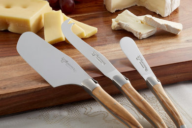 Laguiole Cheese Knives - Olive Wood Handles