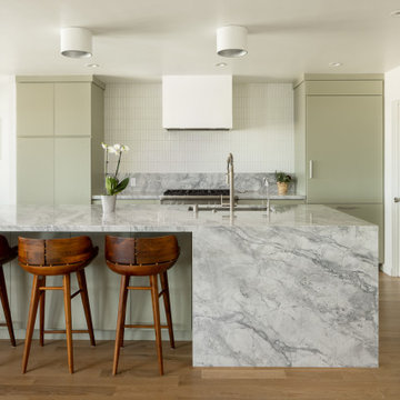 Sleek Hermosa Beach Mid-Century Modern Kitchen Remodel