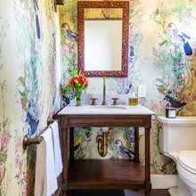 wallpaper powder room