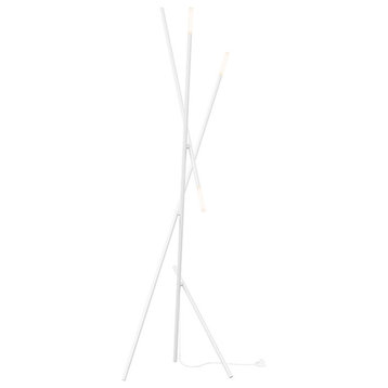 Sonneman 2205 Qux 4 Light 78" Tall LED Tripod Floor Lamp - Satin White