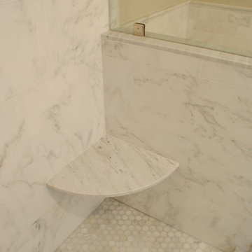 New Calacatta Marble Master Bathroom
