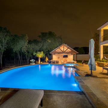 Countryside Hillside Pool, Spa and Cabana in Trophy Club