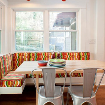 Orange District Gooseneck Lights in Breakfast Nook