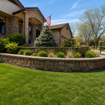 Multi-Level Block Retaining Wall for Sloped Yard