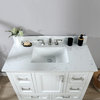 Isla 42" White Single Bathroom Vanity with Composite Stone Top