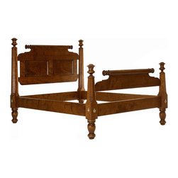Watchhill Bed in Tiger Maple with Panelled Headboard - Products