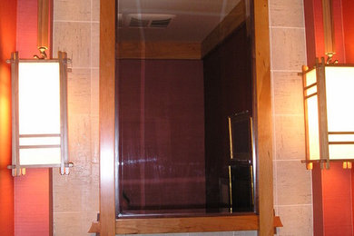 Inspiration for a zen bathroom remodel in Charlotte