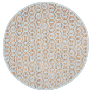 Safavieh Cape Cod Collection CAP822 Rug, Silver/Natural, 6' Round