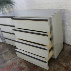 Niamh Reclaimed Scaffolding Chest of Drawers with Angular Steel Handles - Storage Cabinets