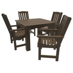 Highwood USA - Lehigh 5-Piece Square Dining Set, Weathered Acorn - 100% Made in the USA - backed by US warranty and support