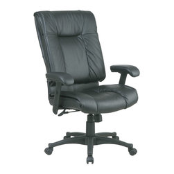 High Back Deluxe Executive Leather Office Chair - Office Chairs