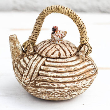 Novica Handmade Great Earth Ceramic Decorative Teapot