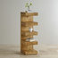 Mantis Light Natural Solid Oak Mango E Shaped Display Shelves Unit