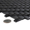 Expressions Weave Black Glass Floor and Wall Tile