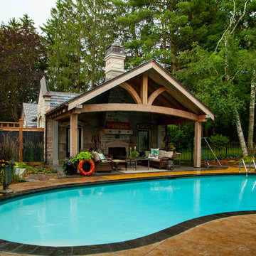 Pool house timbers