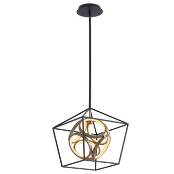 Industrial 6-Light Geometric Ceiling Pendant Light LED Hanging Lamp
