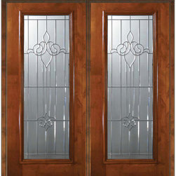 Prehung Exterior Double Door 80 Alder Arlington Full Lite Glass - Front Doors