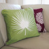 Palm Frond Organic Cotton Throw Pillow Cover, Apple Green