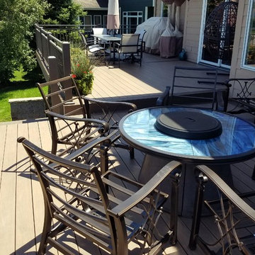 Large Timbertech Deck with Separate Outdoor Living Areas