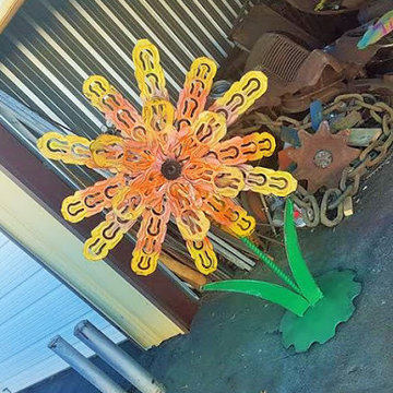 Whimsical garden art sculptures