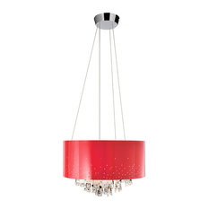 red chandelier modern