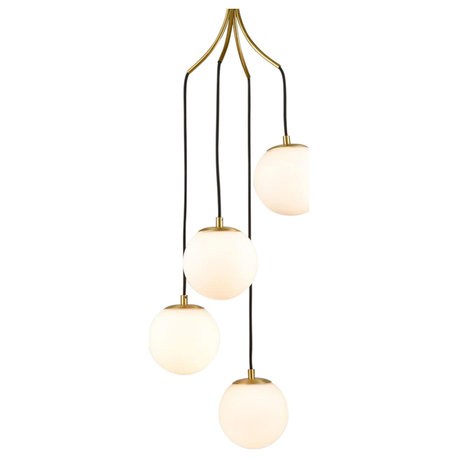 Multi Globe Pendant Light Hanging Light Ceiling, 4-Light