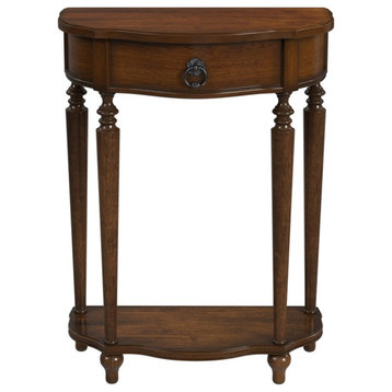 Bowery Hill Traditional Wood Antique Cherry Console Table with Storage