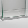 Enigma Air 34.75" x 60.375" Sliding Shower Enclosure, Brushed Stainless Steel