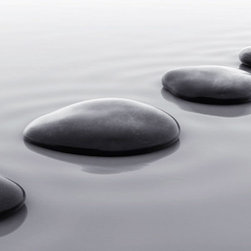 Platin Art's Deco Glass Wall Decor- Queue Of Pebbles - Wallpaper