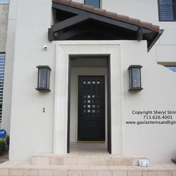 Sheryl Stringer - Sheryl's Zen Contemporary Gas Lanterns with Dark Patina Finish on Contemporary H - Lighting
