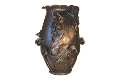 Nadira- Arabian Horse Bronze Vase