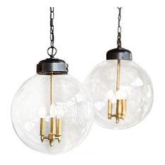 Regina Andrew Lighting | Houzz - Regina Andrew - Regina Andrew-Lighting Large Globe Pendant, Brass - Pendant  Lighting