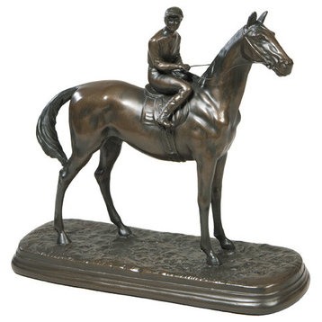Race Day Horse And Jockey Sculpture