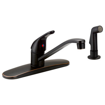 Oil Rubbed Bronze Kitchen Faucet With Sprayer