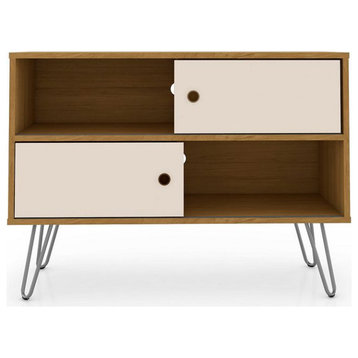 Baxter 35.43" TV Stand in Cinnamon and Off White