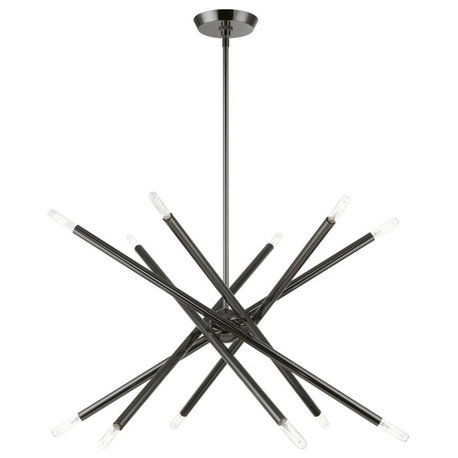 Soho 12 Light Black Chrome Chandelier