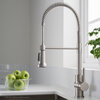 KRAUS Britt Commercial Kitchen Faucet, all-Brite Spot Free Stainless Steel